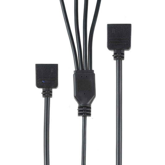 3 Pin 5V 1 to 4 Motherboard AURA RGB PC Cooling Extension Cable for Asus (Black) by buy2fix