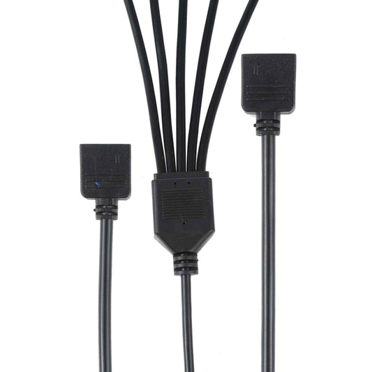 3 Pin 5V 1 to 5 Motherboard AURA RGB PC Cooling Extension Cable for Asus (Black) by buy2fix