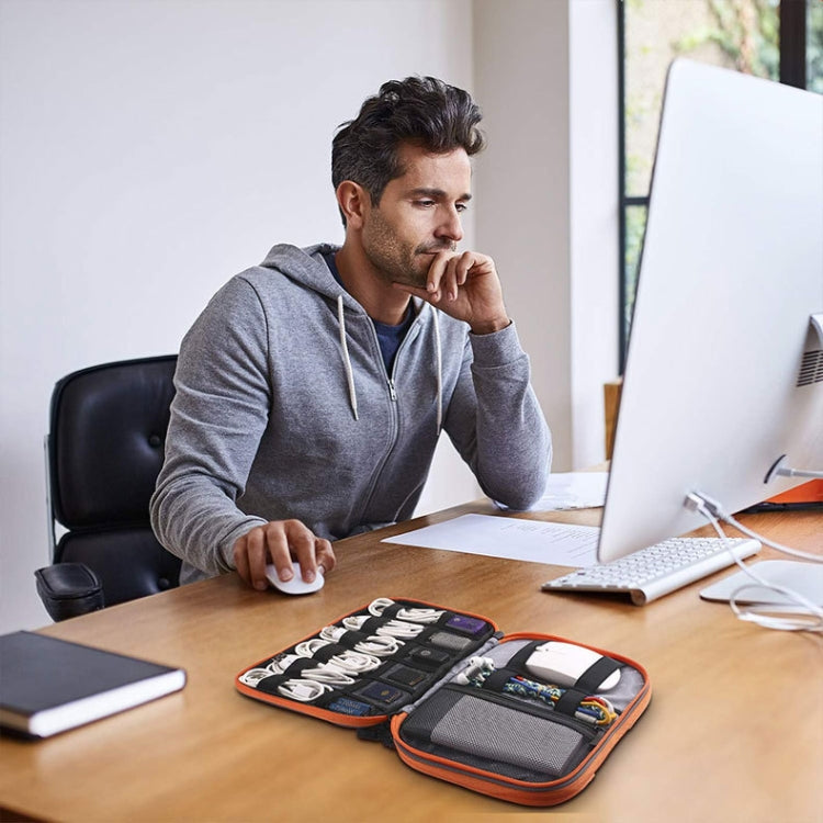 Multi-functional Headphone Charger Data Cable Storage Bag Portable Power Pack, Size: S, 24 x 12 x 5cm (Grey) by buy2fix