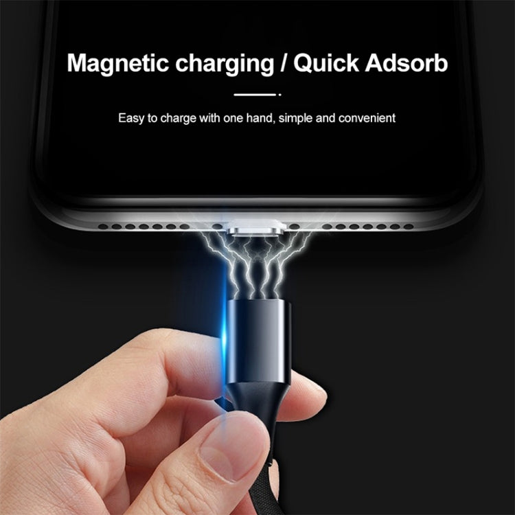 M11 3A USB to Micro USB Nylon Braided Magnetic Data Cable, Cable Length: 2m (Red) - Charging Cable & Head by buy2fix | Online Shopping UK | buy2fix