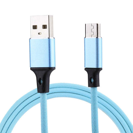 1m 2A Output USB to Micro USB Nylon Weave Style Data Sync Charging Cable, For Samsung, Huawei, Xiaomi, HTC, LG, Sony, Lenovo and other Smartphones(Blue) by buy2fix
