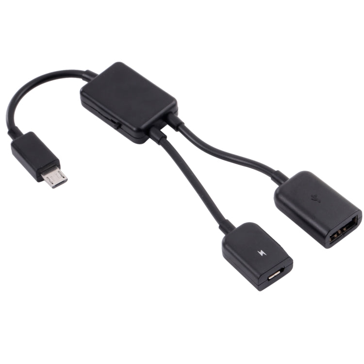 1 to 2 Micro USB OTG Adapter Cable - OTG Adapter by buy2fix | Online Shopping UK | buy2fix