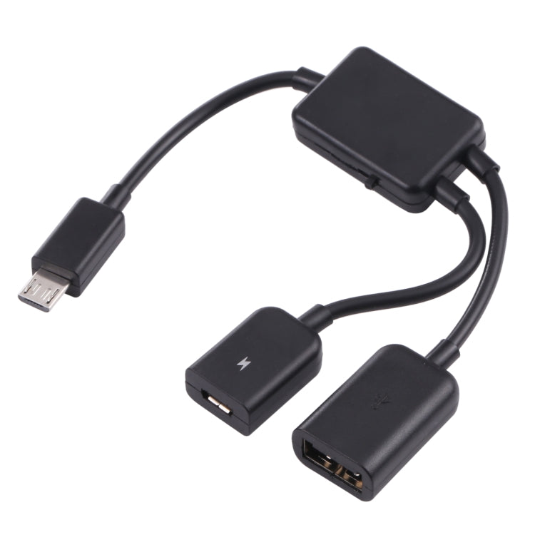 1 to 2 Micro USB OTG Adapter Cable - OTG Adapter by buy2fix | Online Shopping UK | buy2fix