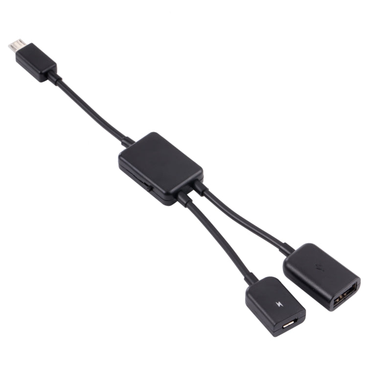 1 to 2 Micro USB OTG Adapter Cable - OTG Adapter by buy2fix | Online Shopping UK | buy2fix