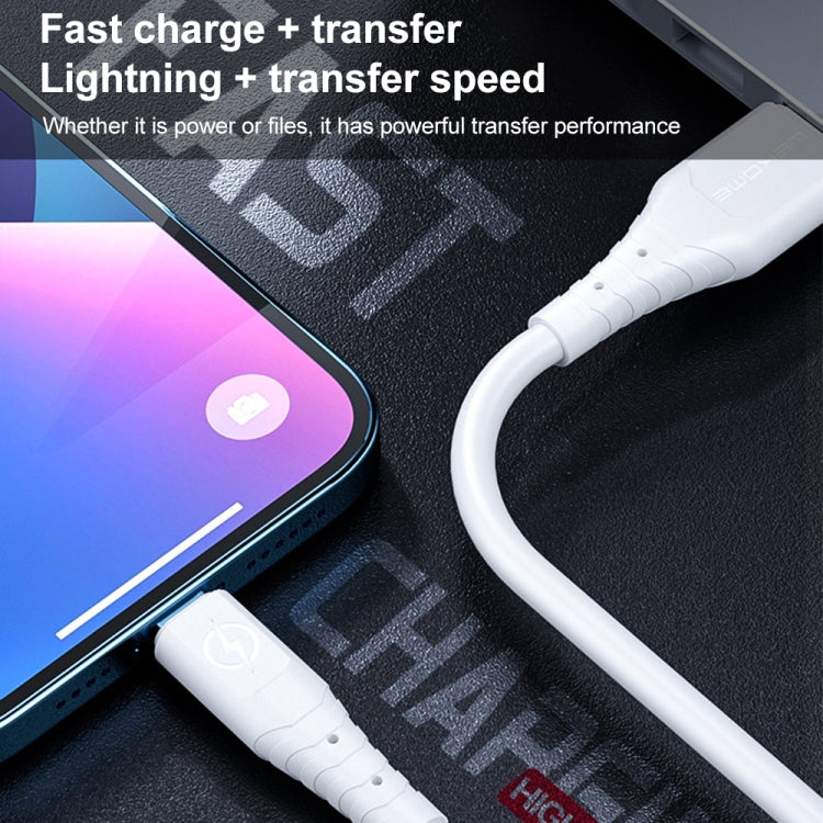 WK WDC-152 6A Micro USB Fast Charging Data Cable, Length: 1m (White) by WK