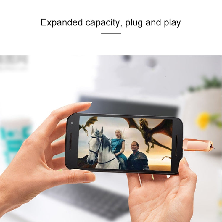 Kinzdi 32GB USB + Type-C Interface Metal Twister Flash Disk V8 (Silver) by Kinzdi