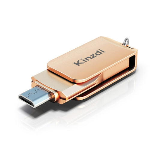 Kinzdi 16GB USB + Type-C Interface Metal Twister Flash Disk V8 (Rose Gold) by Kinzdi