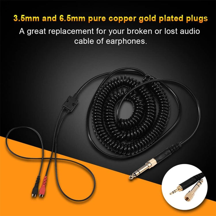 ZS0095 For Sennheiser HD25 / HD560 / HD540 / HD430 / HD250 Earphone Spring Cable, Cable Length: 1.5m-5m - Headset Accessories by buy2fix | Online Shopping UK | buy2fix