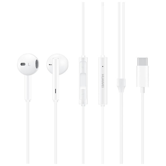 Original Huawei CM33 Type-C Headset Wire Control In-Ear Earphone with Mic, For Huawei P20 Series, Mate 10 Series(White) - Type-C Earphone by Huawei | Online Shopping UK | buy2fix