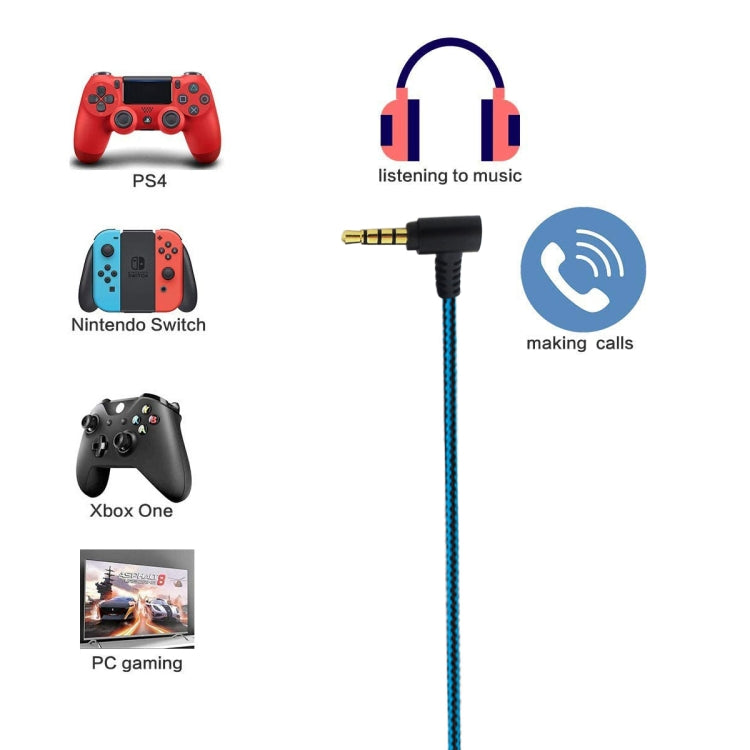 ZS0158 Elbow Plug Gaming Headset Audio Cable for SteelSeries Arctis 3 / 5 / 7 (Blue) by buy2fix