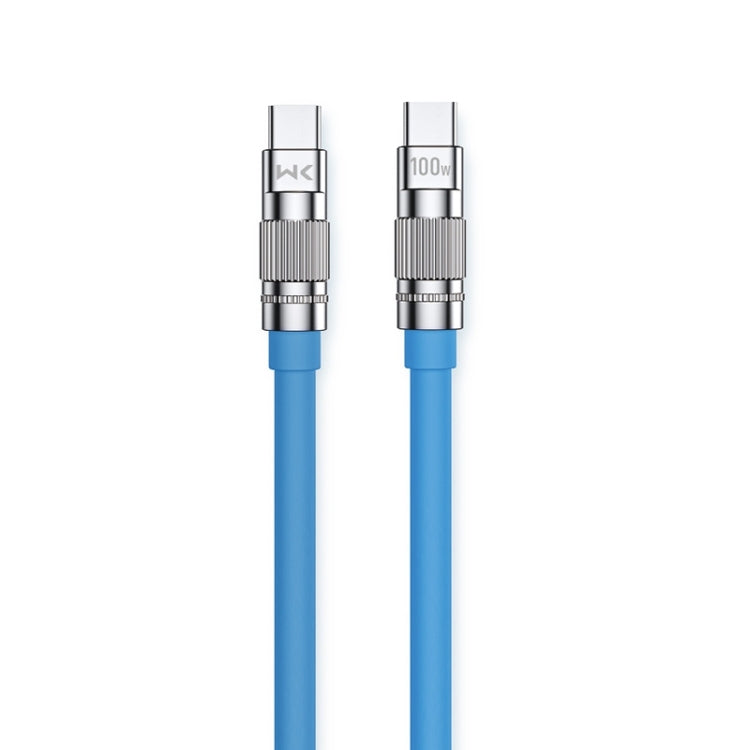 WK WDC-188 Qjie Series 100W USB-C/Type-C to USB-C/Type-C Fast Charge Data Cable, Length: 1m (Blue) - USB-C & Type-C Cable by WK | Online Shopping UK | buy2fix