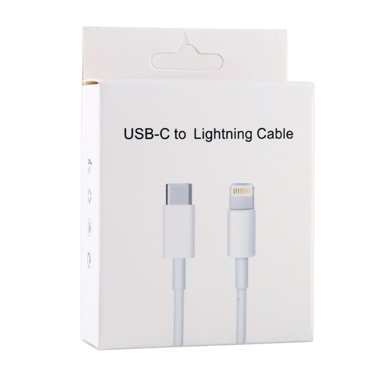 20W 9V/2A 1M USB-C / Type-C to 8 Pin PD Fast Charging Cable for iPhone, iPad, Cable Length: 1m(White) - Normal Style Cable by buy2fix | Online Shopping UK | buy2fix