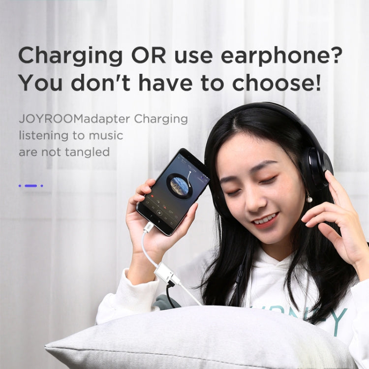 JOYROOM SH-C1 Type-C / USB-C to 3.5mm Digital Audio Converter Adapter (White) by JOYROOM