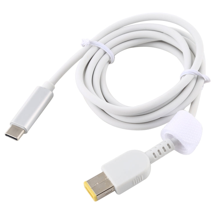 USB-C / Type-C to Big Square Male Laptop Power Charging Cable for Lenovo, Cable Length: about 1.5m(White) - For Lenovo by buy2fix | Online Shopping UK | buy2fix