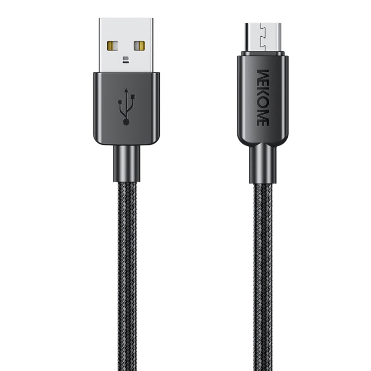 WEKOME WDC-03 Tidal Energy Series 3A USB to Micro USB Braided Data Cable, Length: 1m (Black) - by WK | Online Shopping UK | buy2fix