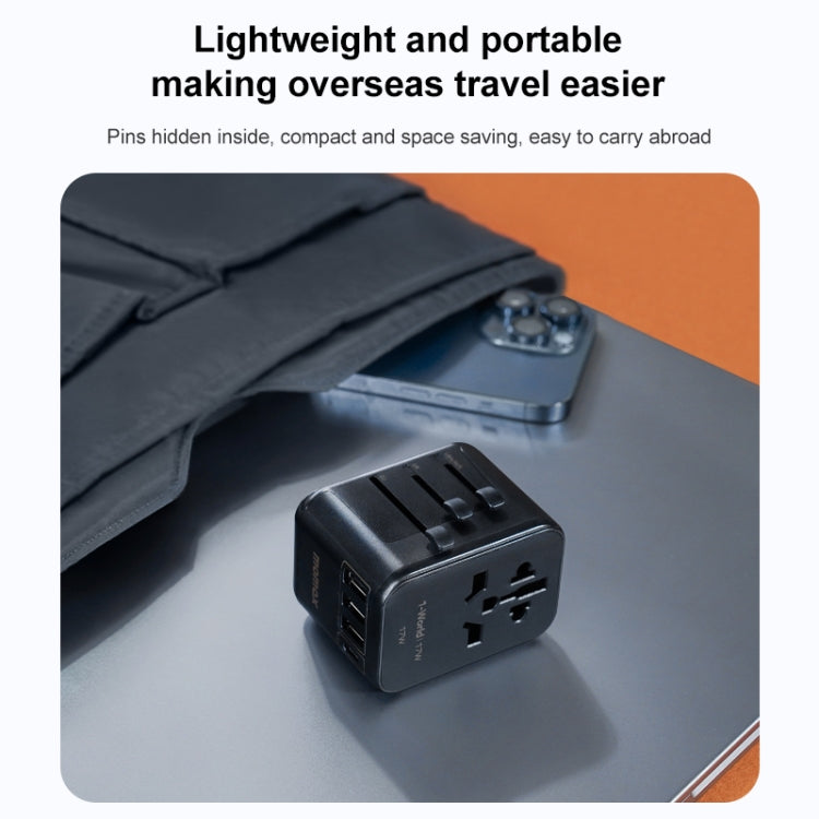 MOMAX UA12 1-World 17W Global Travel Fast Charger Power Adapter - Plug Adaptor by MOMAX | Online Shopping UK | buy2fix