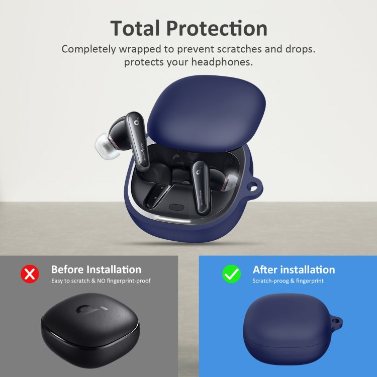 For Anker Soundcore Liberty 4 Bluetooth Earphone Silicone Protective Case (White) by buy2fix