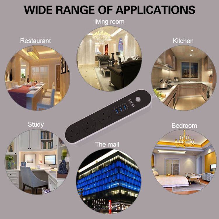LDNIO SC3301 3 x USB Ports Travel Home Office Socket, Cable Length: 1.6m, EU Plug by LDNIO