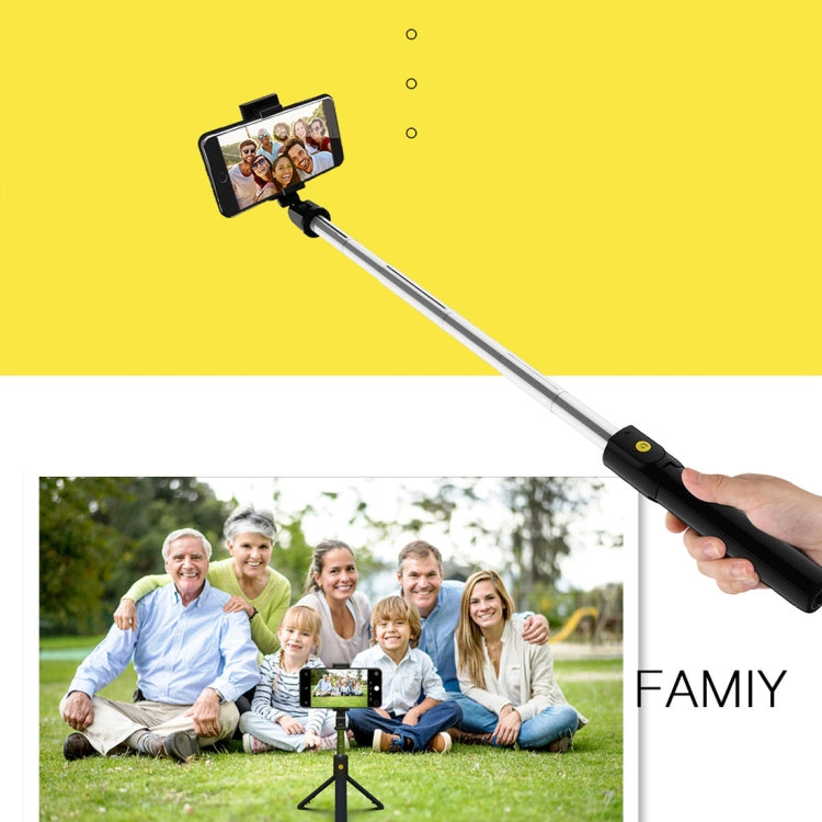 K10 Bluetooth 4.0 Mobile Phone Adjustable Bluetooth Selfie Stick Self-timer Pole Tripod (Black) - Selfie Sticks by buy2fix | Online Shopping UK | buy2fix