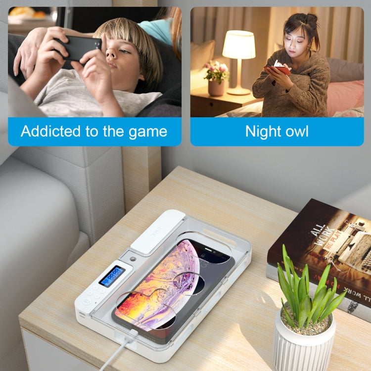 iDiskk Smart Phone Self-Controlled Timer Lock Box for iPhone, Sumsung (Transparent) by buy2fix