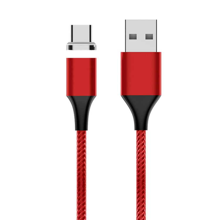 M11 3A USB to USB-C / Type-C Nylon Braided Magnetic Data Cable, Cable Length: 1m (Red) - Charging Cable & Head by buy2fix | Online Shopping UK | buy2fix