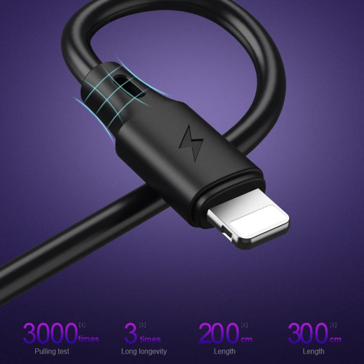 WK WDC-092 3m 2.4A Max Output Full Speed Pro Series USB to Micro USB Data Sync Charging Cable(Black) - Micro USB Cable by WK | Online Shopping UK | buy2fix