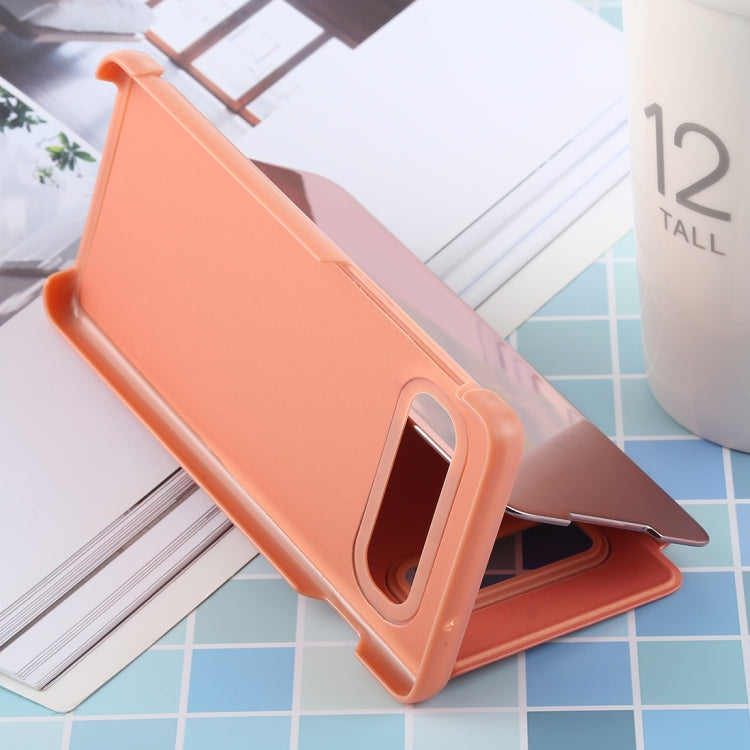 PU Electroplating Mirror Horizontal Flip Leather Case for Galaxy S10, with Holder (Rose Gold) - Galaxy Phone Cases by buy2fix | Online Shopping UK | buy2fix
