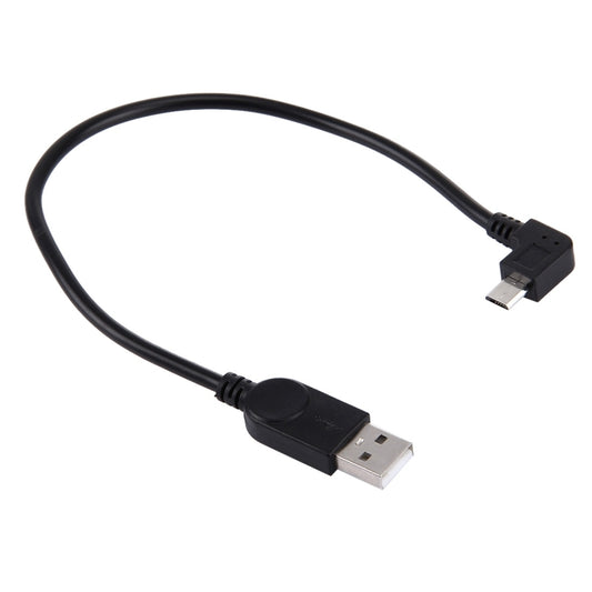 28cm 90 Degree Angle Right Micro USB to USB Data / Charging Cable, For Galaxy, Huawei, Xiaomi, LG, HTC and other Smart Phones by buy2fix