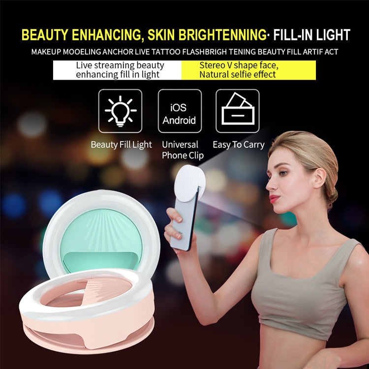 RK34 Rechargeable Beauty Selfie Light Selfie Clip Flash Fill Light (Black) - Selfie Light by buy2fix | Online Shopping UK | buy2fix