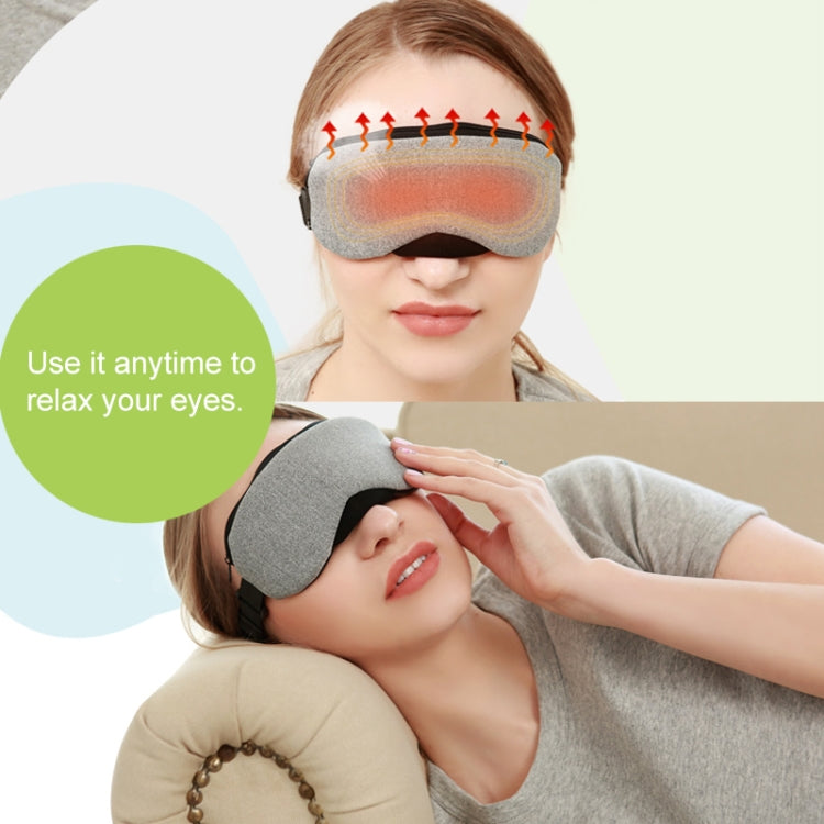 USB Charging Heating Steam Sleep Eye Mask (Grey) - Eye Masks by buy2fix | Online Shopping UK | buy2fix