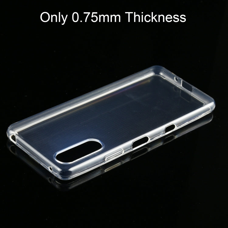 For Sony Xperia 10 III 0.75mm Ultra-thin Transparent TPU Soft Protective Case (Transparent) - Sony Cases by buy2fix | Online Shopping UK | buy2fix