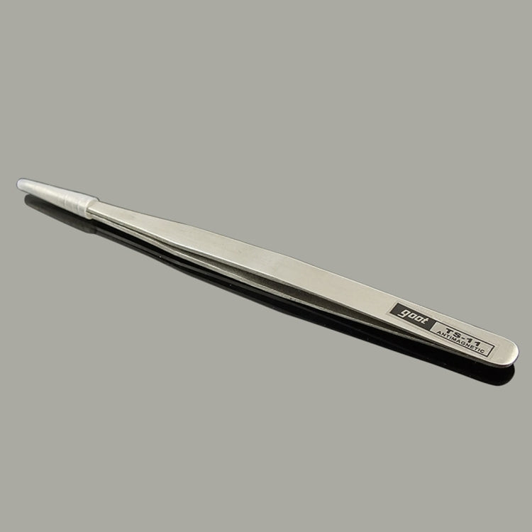 Gooi TS-11 Steel Straight Tweezers (Silver) - Tweezers by buy2fix | Online Shopping UK | buy2fix