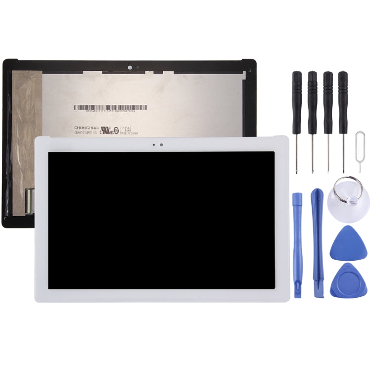 OEM LCD Screen for Asus ZenPad 10 Z300C / Z300CG P023 (Green Flex Cable Version) with Digitizer Full Assembly (White) - LCD Screen by buy2fix | Online Shopping UK | buy2fix