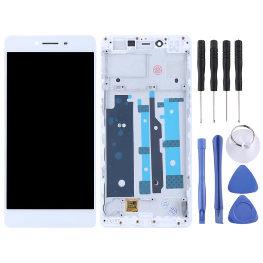 TFT LCD Screen for OPPO R7s Digitizer Full Assembly with Frame(White) - LCD Screen by buy2fix | Online Shopping UK | buy2fix