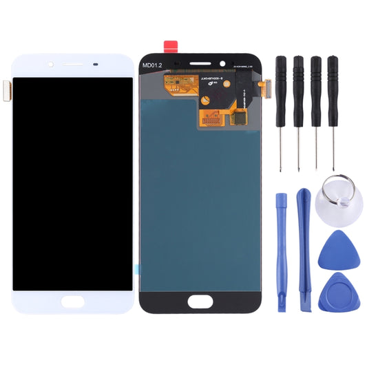 Original LCD Screen for OPPO R9s with Digitizer Full Assembly (White) - LCD Screen by buy2fix | Online Shopping UK | buy2fix