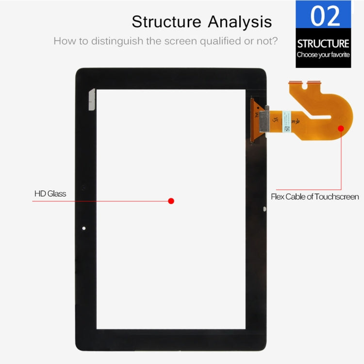 Touch Panel Digitizer for ASUS Pad MeMO FHD 10 / ME301 / ME302 / ME302C / ME302KL / K005 / 5449N / K00A(Black) - Touch Panel by buy2fix | Online Shopping UK | buy2fix