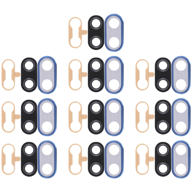 For Huawei Nova 3i 10pcs Back Camera Bezel with Lens Cover & Adhesive (Blue) - Camera Series by buy2fix | Online Shopping UK | buy2fix