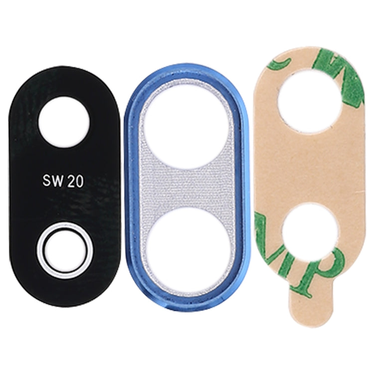 For Huawei P20 Lite 10pcs Back Camera Bezel with Lens Cover & Adhesive (Blue) - Camera Series by buy2fix | Online Shopping UK | buy2fix