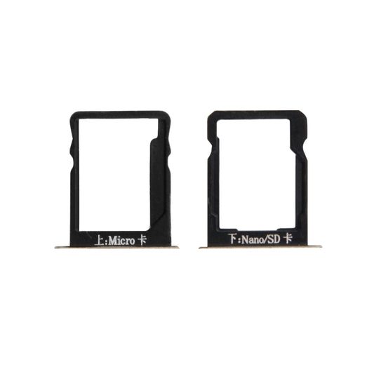 For Huawei Mate 7 SIM Card Tray and Micro SD Card Tray(Gold) by buy2fix