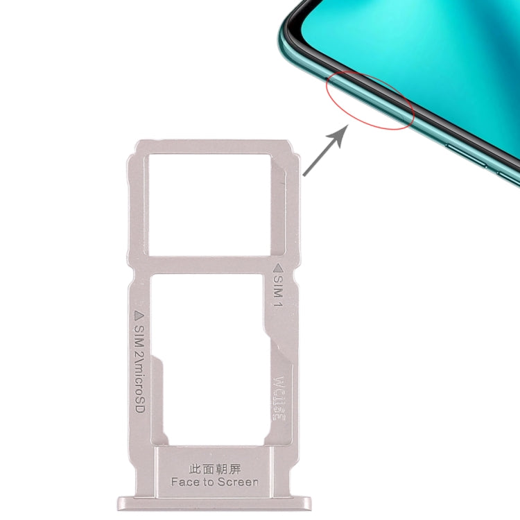 For OPPO R11 Plus SIM Card Tray + SIM Card Tray / Micro SD Card Tray (Silver) by buy2fix