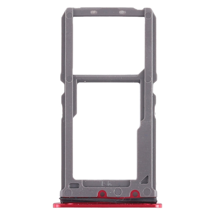 For Vivo X21 SIM Card Tray + SIM Card Tray / Micro SD Card Tray (Red) - Card Tray by buy2fix | Online Shopping UK | buy2fix