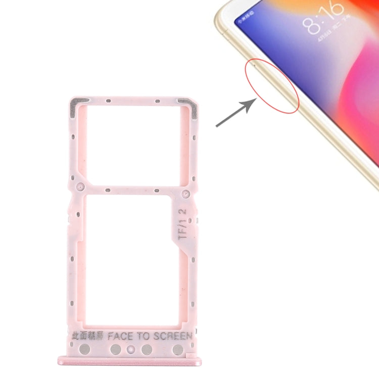 SIM Card Tray + SIM Card Tray / Micro SD Card Tray for Xiaomi Redmi 6 / Redmi 6A(Rose Gold) by buy2fix