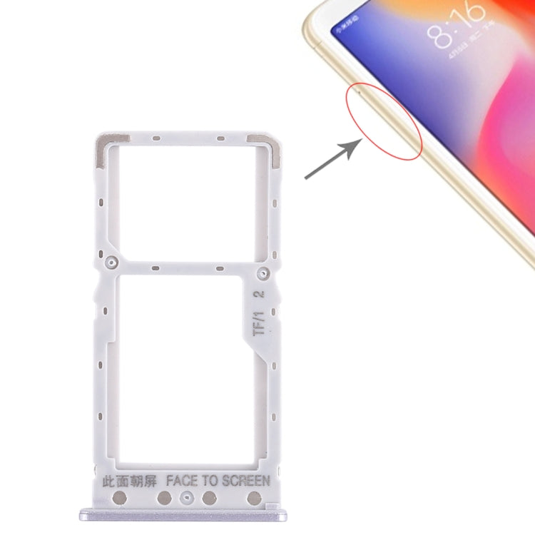 SIM Card Tray + SIM Card Tray / Micro SD Card Tray for Xiaomi Redmi 6 / Redmi 6A(Silver) by buy2fix