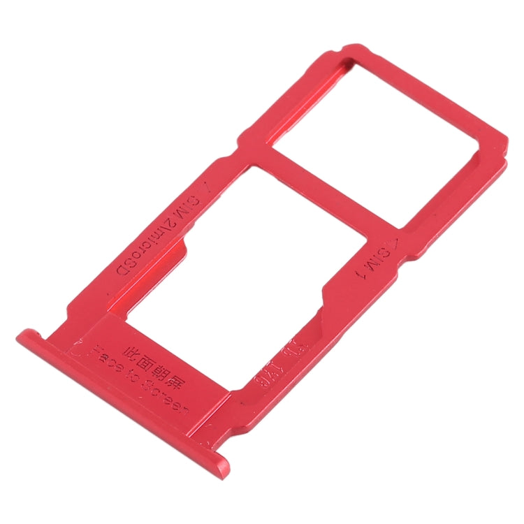 For OPPO R11 SIM Card Tray + SIM Card Tray / Micro SD Card Tray (Red) - Card Tray by buy2fix | Online Shopping UK | buy2fix