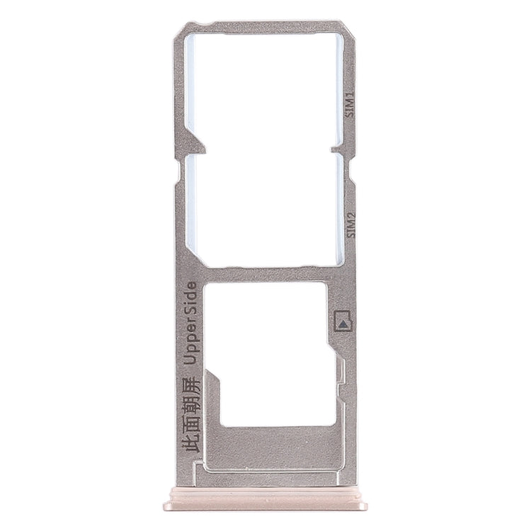 For Vivo Y53 2 x SIM Card Tray + Micro SD Card Tray (Gold) - Card Tray by buy2fix | Online Shopping UK | buy2fix