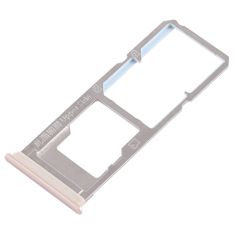 For Vivo Y79 2 x SIM Card Tray + Micro SD Card Tray (Gold) - Card Tray by buy2fix | Online Shopping UK | buy2fix