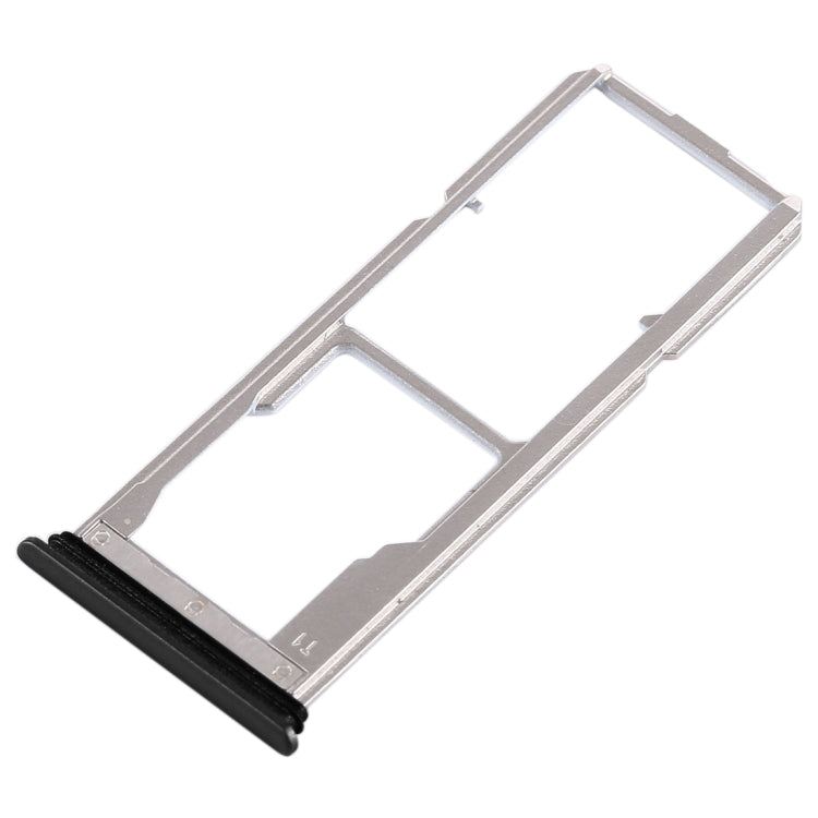 For Vivo Y75 2 x SIM Card Tray + Micro SD Card Tray (Black) - Card Tray by buy2fix | Online Shopping UK | buy2fix