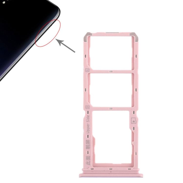 For Vivo Y97 2 x SIM Card Tray + Micro SD Card Tray (Rose Gold) - Card Tray by buy2fix | Online Shopping UK | buy2fix