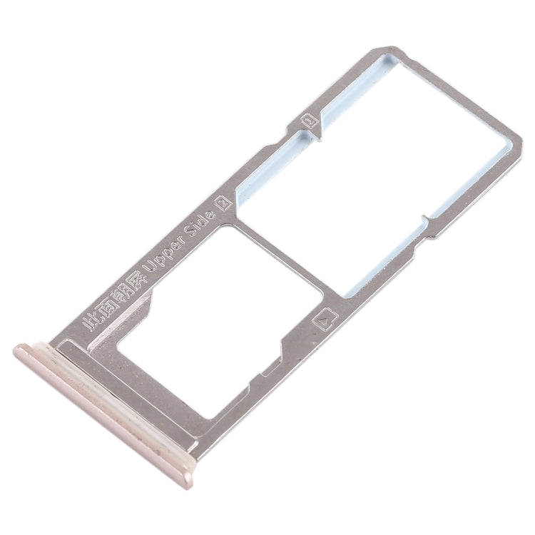 For Vivo Y85 / Z1 / Z1i / V9 Youth / V9 2 x SIM Card Tray + Micro SD Card Tray (Gold) - Card Tray by buy2fix | Online Shopping UK | buy2fix
