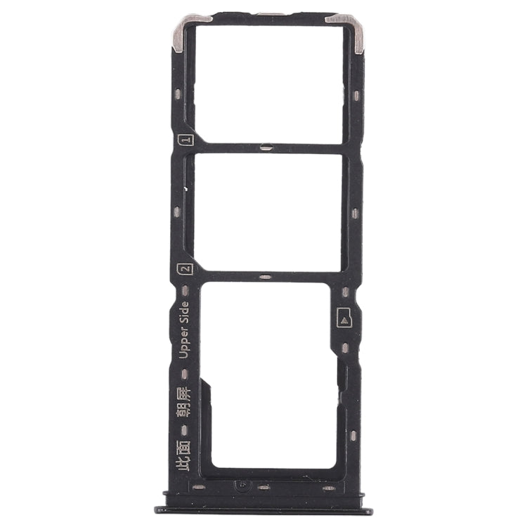 For Vivo Y93 2 x SIM Card Tray + Micro SD Card Tray (Black) - Card Tray by buy2fix | Online Shopping UK | buy2fix